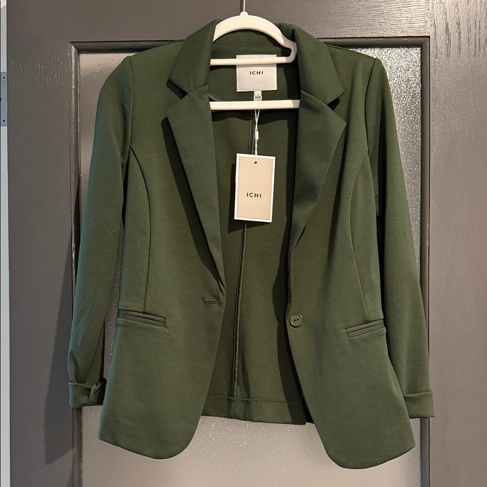 ICHI Women's Olive Blazer